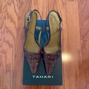 TAHARI Chocolate Brown Heels, Size 8